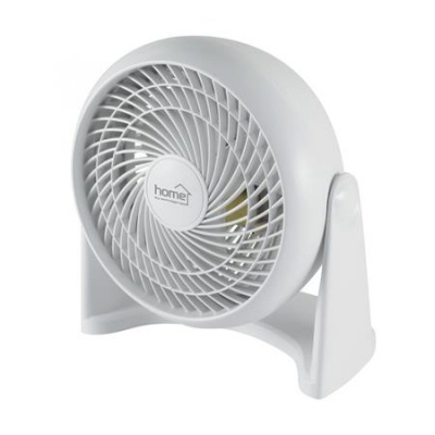 Asztali ventilátor, falra szerelhető, 23 cm, HOME, fehér