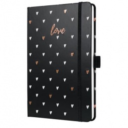 Naptár, A5, heti, 2026, kemény borító, SIGEL "Jolie", Dark love